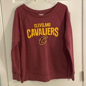 NBA Cleveland Cavaliers Boat Neck Sweatshirt Size L